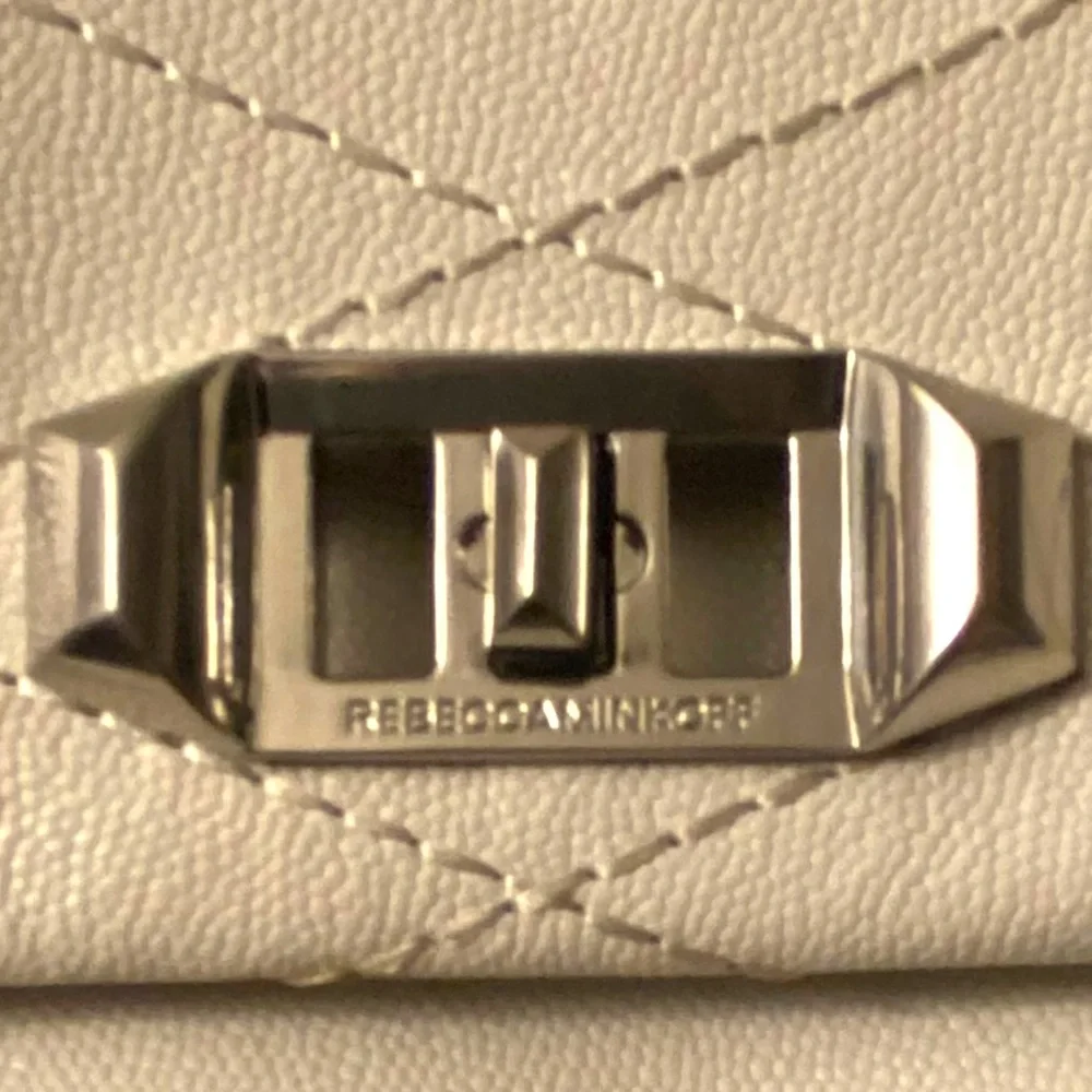 Rebecca Minkoff Je T’aime Cream Leather Convertible Medium Satchel Crossbody - Picture 8 of 12